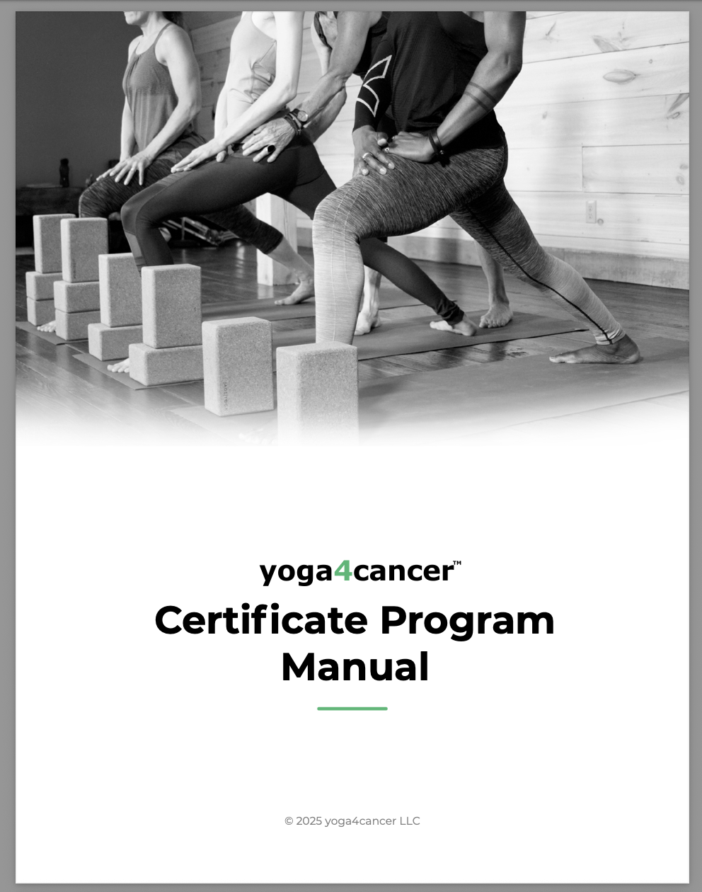 yoga4cancer Certificate Program – Manual Only