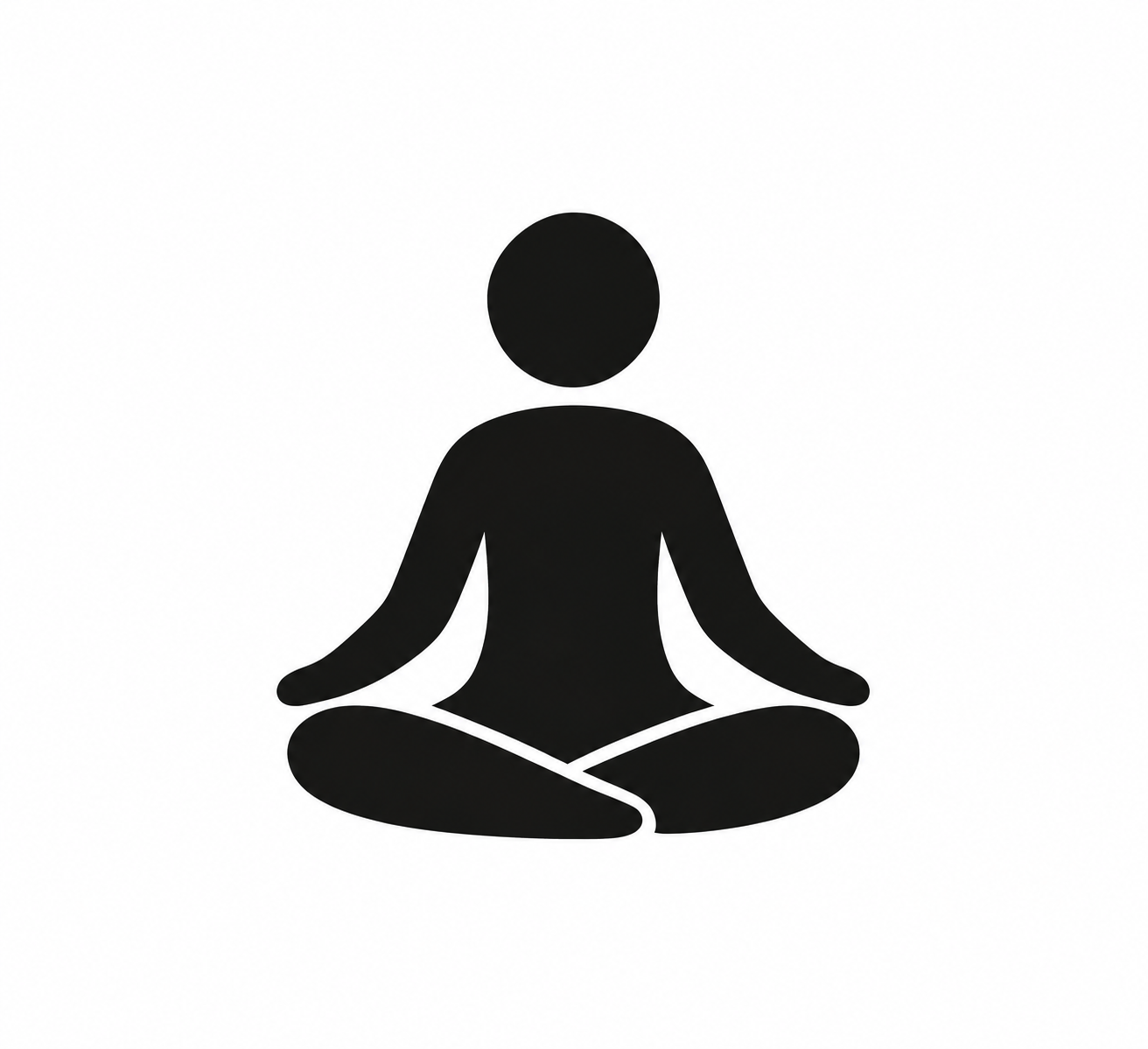 Seated figure in a cross-legged position